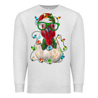 Oatmeal Heather christmas rooster Premium Sweatshirt - RanaPortraitStore