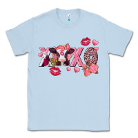 Dusty Blue Xoxo baby Cow Valentine's Day Classic Tee - FaDigitalArtStudio