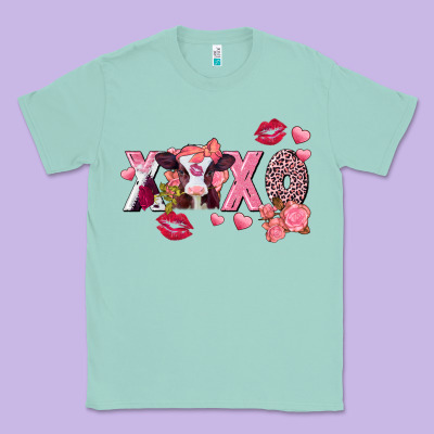Xoxo Baby Cow Valentine's Day Classic Tee Designed By Fadigitalartstudio