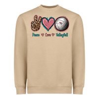 Mushroom Peace Love Volleyball Heavyweight Sweatshirt - Jasminsmagicworld