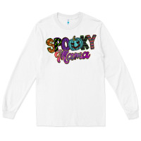 White spooky mama Long Sleeve Tee - SublimationCraftShop