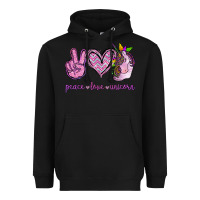 Black Peace Love Unicorn Heavyweight Hoodie - Jasminsmagicworld