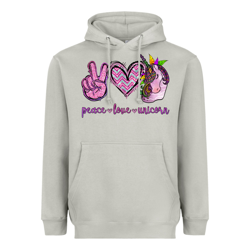 Peace Love Unicorn Heavyweight Hoodie by Jasminsmagicworld | Teevron