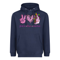 Navy Peace Love Unicorn Heavyweight Hoodie - Jasminsmagicworld