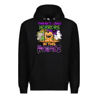Black theres some horrors in this house Premium Hoodie - BarkalooDesign