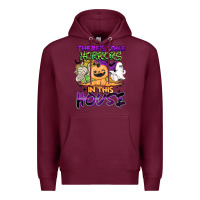 Burgundy theres some horrors in this house Premium Hoodie - BarkalooDesign