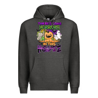 Charcoal Heather theres some horrors in this house Premium Hoodie - BarkalooDesign