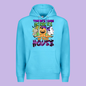 Theres Some Horrors In This House Premium Hoodie Designed By Barkaloodesign