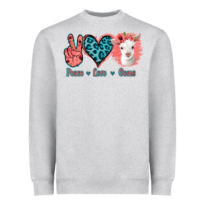 Peace Love Goats Heavyweight Sweatshirt by Jasminsmagicworld | Teevron