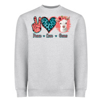 Heather Grey Peace Love Goats Heavyweight Sweatshirt - Jasminsmagicworld