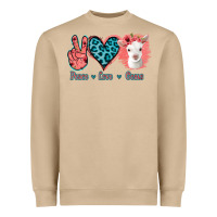 Mushroom Peace Love Goats Heavyweight Sweatshirt - Jasminsmagicworld