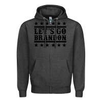 Charcoal Heather let's go brandon black Zipper Hoodie - Jasminsmagicworld
