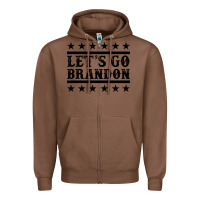 Chestnut let's go brandon black Zipper Hoodie - Jasminsmagicworld
