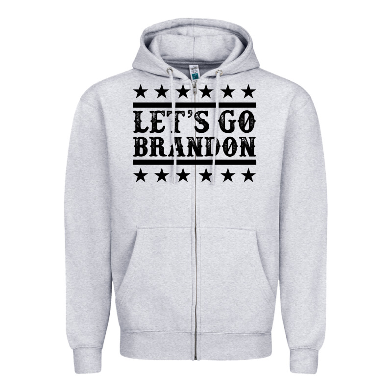 Let's Go Brandon Black Zipper Hoodie by Jasminsmagicworld | Teevron