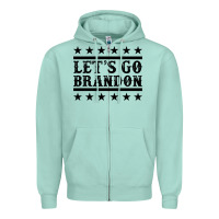 Seafoam let's go brandon black Zipper Hoodie - Jasminsmagicworld