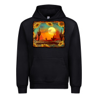 Black western desert sunset background Urban Hoodie - RanaPortraitStore