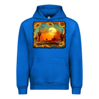 Cobalt western desert sunset background Urban Hoodie - RanaPortraitStore