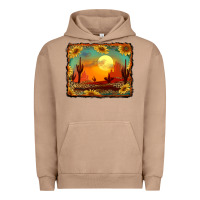 Pigment Burro western desert sunset background Urban Hoodie - RanaPortraitStore