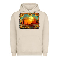 Pigment French Oak western desert sunset background Urban Hoodie - RanaPortraitStore