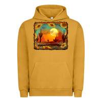 Pigment Peanut Butter western desert sunset background Urban Hoodie - RanaPortraitStore