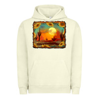Pigment Pistachio western desert sunset background Urban Hoodie - RanaPortraitStore