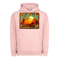 Pigment Salmon western desert sunset background Urban Hoodie - RanaPortraitStore