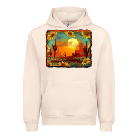 Sandshell western desert sunset background Urban Hoodie - RanaPortraitStore