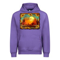 Tulip western desert sunset background Urban Hoodie - RanaPortraitStore