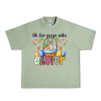 Oil Green Oh For Peeps Sake Easter Urban Heavy Tee - CowhideDigitalArt