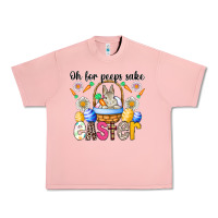 Salmon Oh For Peeps Sake Easter Urban Heavy Tee - CowhideDigitalArt
