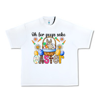 White Oh For Peeps Sake Easter Urban Heavy Tee - CowhideDigitalArt