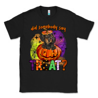 Black did somebody say treat Classic Tee - BarkalooDesign