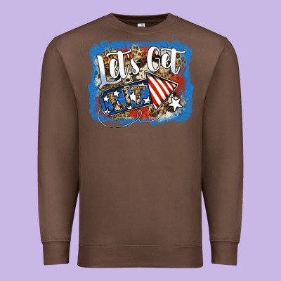 Let's Get Lit Premium Sweatshirt Designed By Jasminsmagicworld
