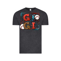 Vintage Black Baseball gigi leopard frame Vintage Tee - LillyAllenDesigns