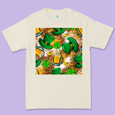 St. Patricks Day Hat Digital Paper Premium Tee Designed By Bundleandbundleshop