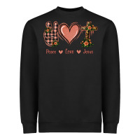 Black Peace Love Jesus Heavyweight Sweatshirt - Jasminsmagicworld