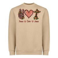 Mushroom Peace Love Jesus Heavyweight Sweatshirt - Jasminsmagicworld