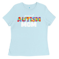 Baby Blue LIL Autism Mom Ladies Tee - CowhideDigitalArt