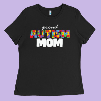 Lil Autism Mom Ladies Tee Designed By Cowhidedigitalart