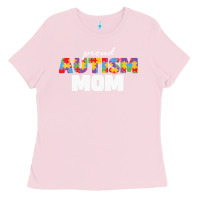 Bubblegum Pink LIL Autism Mom Ladies Tee - CowhideDigitalArt