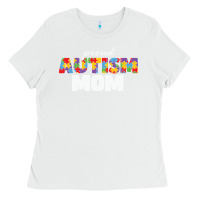 White LIL Autism Mom Ladies Tee - CowhideDigitalArt