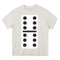 Cream double six dominoes tshirt halloween costume 6 6 domino game t shirt Heavy Core Tee - baoMotion