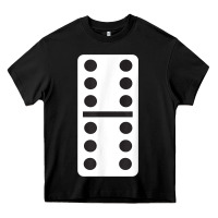 Black double six dominoes tshirt halloween costume 6 6 domino game t shirt Heavy Core Tee - baoMotion