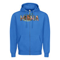 True Royal Mama with bear and daisy Zipper Hoodie - RanaPortraitStore