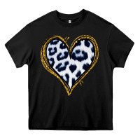 Black Dalmatians Heart Gold Glitter Heavy Core Tee - Jasminsmagicworld