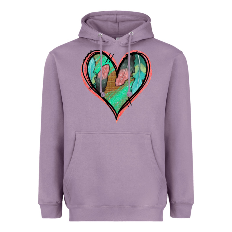Feather Heart Heavyweight Hoodie by Jasminsmagicworld | Teevron