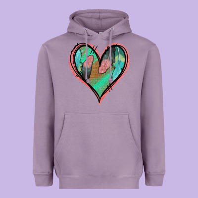 Feather Heart Heavyweight Hoodie Designed By Jasminsmagicworld
