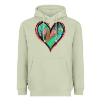Matcha Feather Heart Heavyweight Hoodie - Jasminsmagicworld