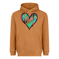 Meerkat Feather Heart Heavyweight Hoodie - Jasminsmagicworld