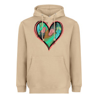 Mushroom Feather Heart Heavyweight Hoodie - Jasminsmagicworld